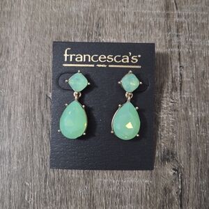 Francesca's Collections Mint Green Teardrop Earrings
